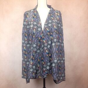 Nightmare Before Christmas Halloween Open Front Open Back Cardigan Duster